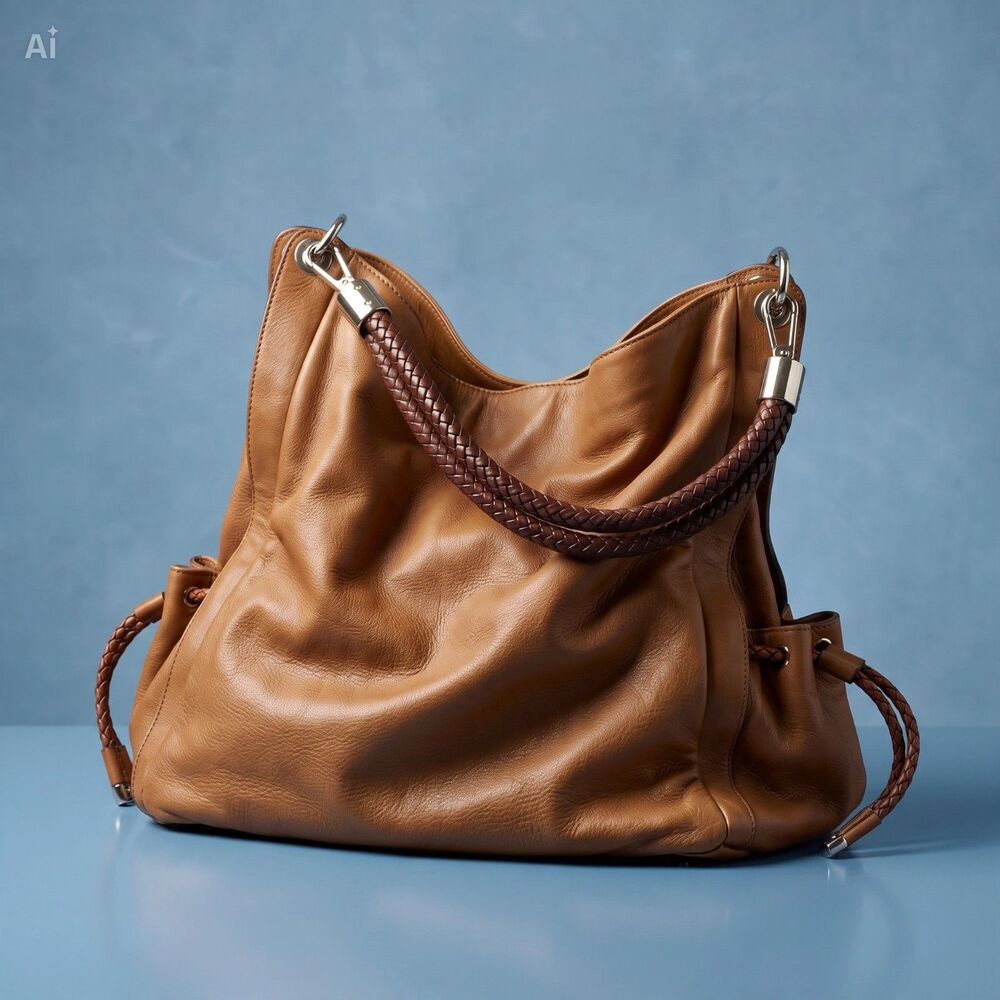 Michael Kors Caramel Leather Skorpios Hobo Style Bag